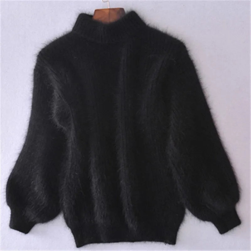 Pull ample en maille angora vintage femme – Taylor