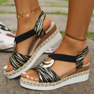Sandales ergonomiques à talon compensé femme – Emma