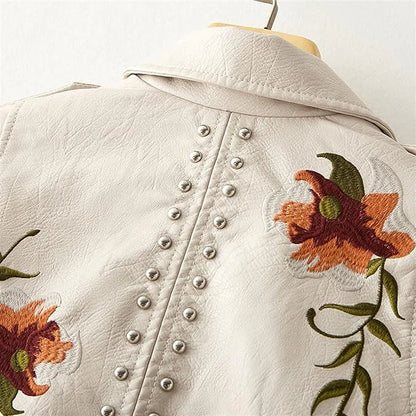 Veste en cuir femme