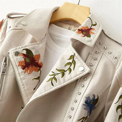 Veste en cuir femme