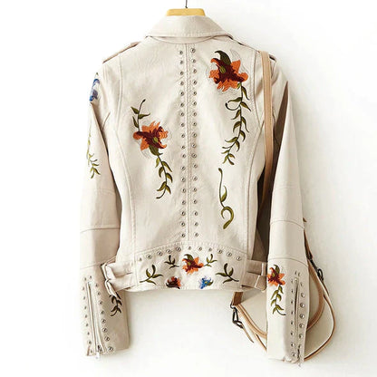 Veste en cuir femme