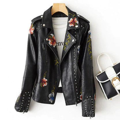 Veste en cuir femme