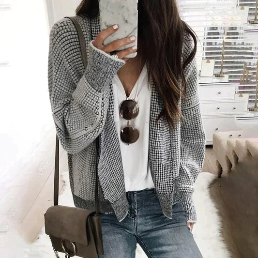Cardigan uni manches longues femme – Melissa