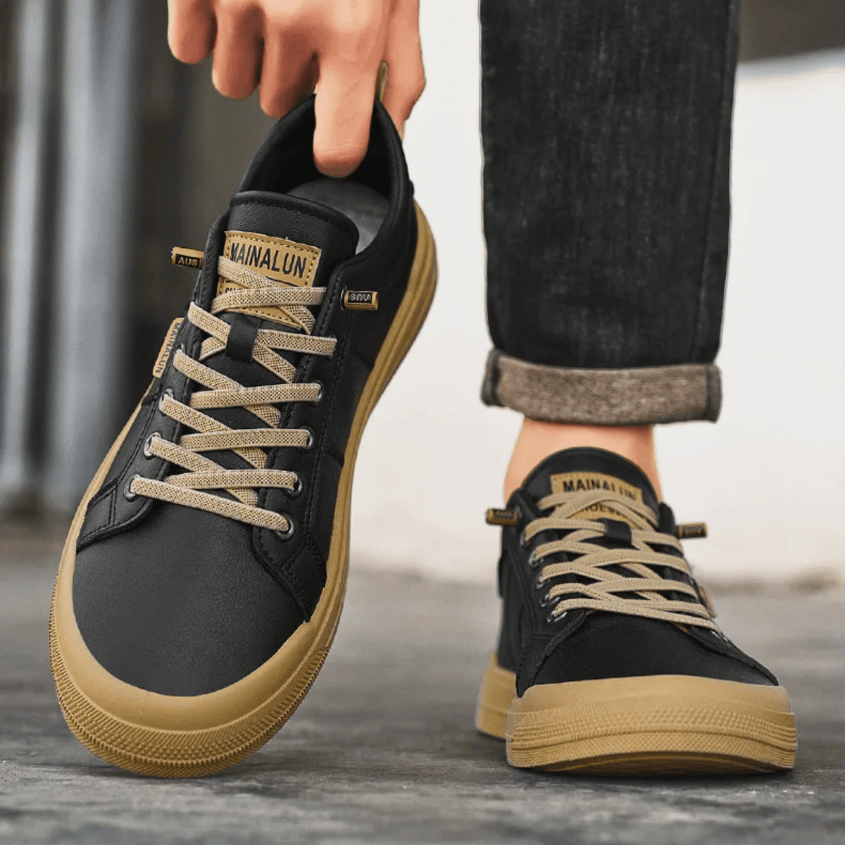 Baskets en cuir premium – Harrington